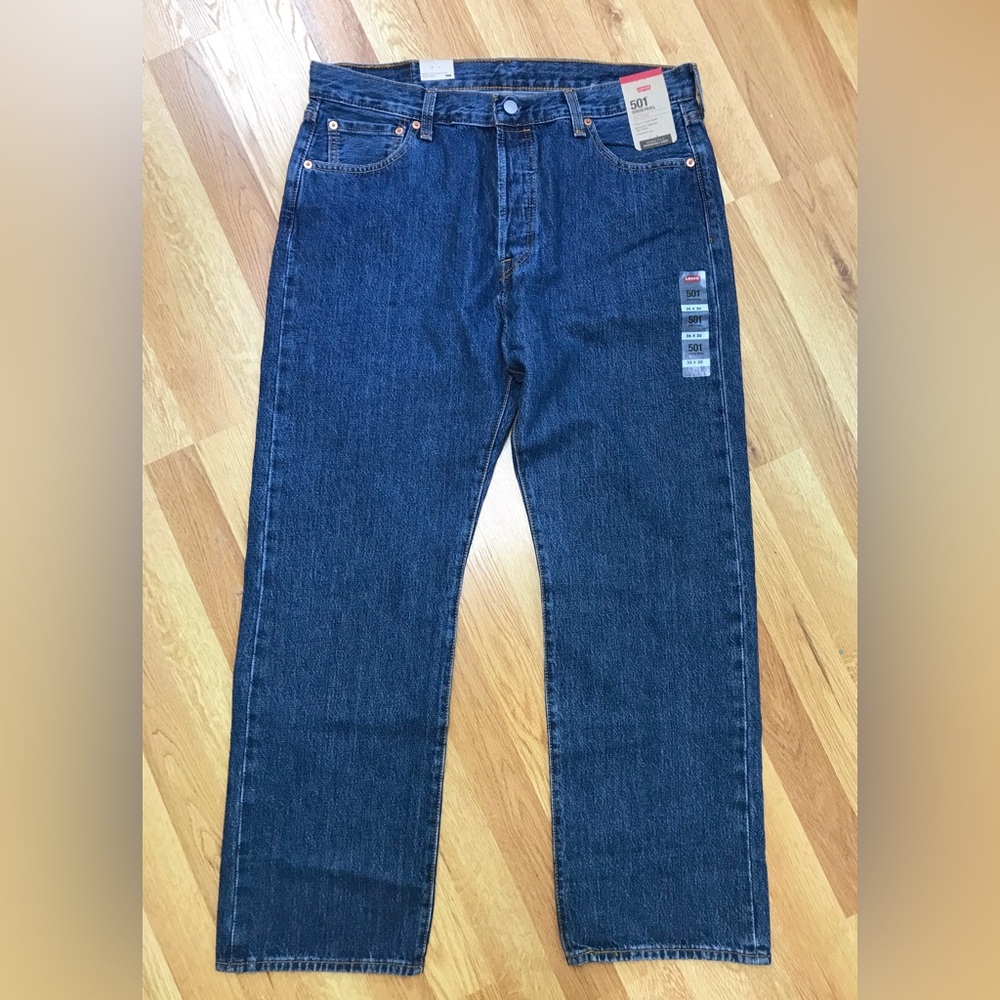 LEVI’S Men’s 501 Original Straight Leg Jeans‎ Button Fly Medium Wash Size 36x30